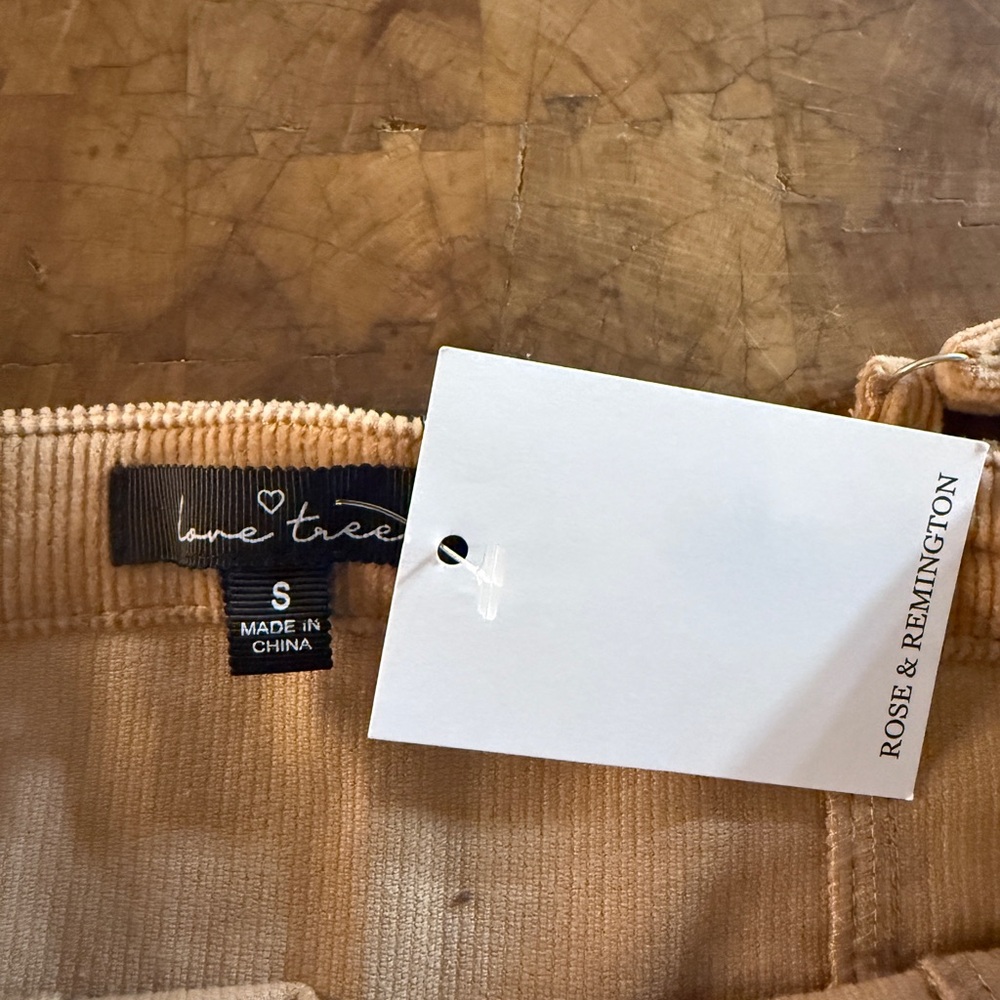 Love Tree Tan Corduroy Mini Dress NWT - Picture 7 of 8